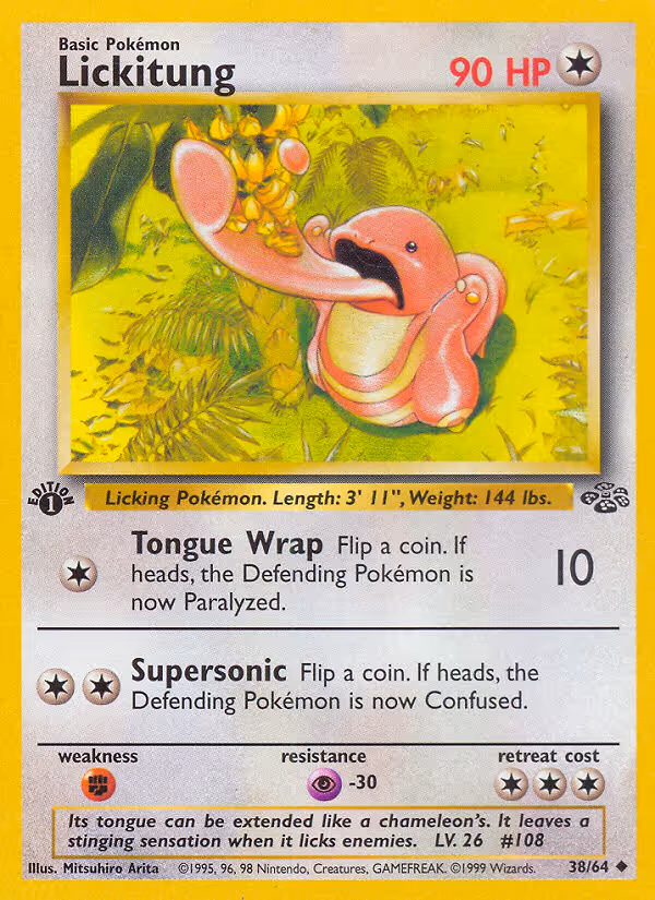 Lickitung 38/64 Pokemon card