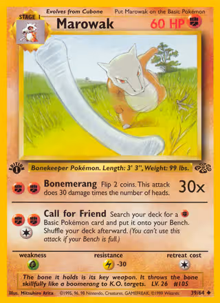 Marowak 39/64 Pokemon card