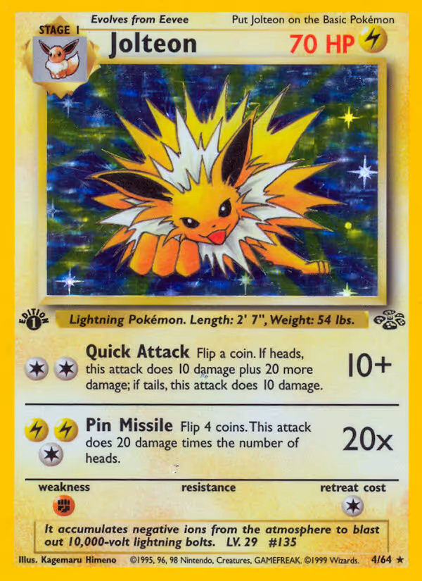 Jolteon 4/64 Pokemon card