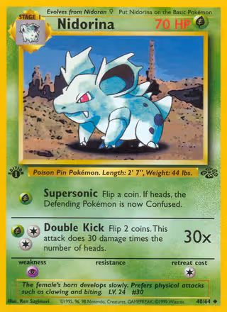 Nidorina 40/64 Pokemon card