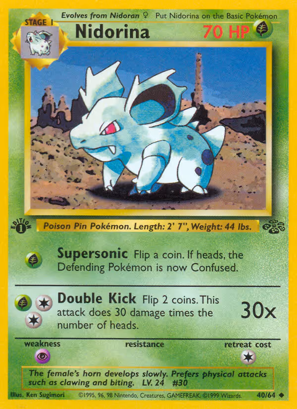 Nidorina 40/64 Pokemon card