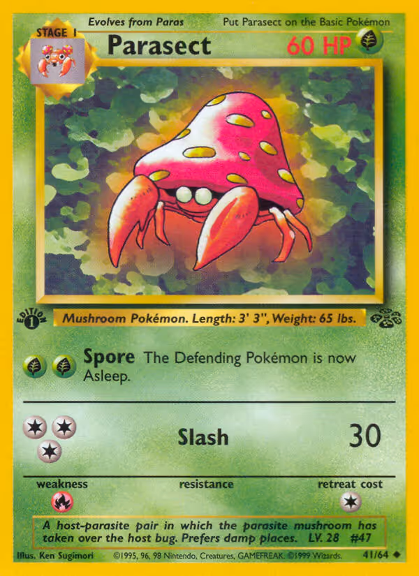 Parasect 41/64 Pokemon card