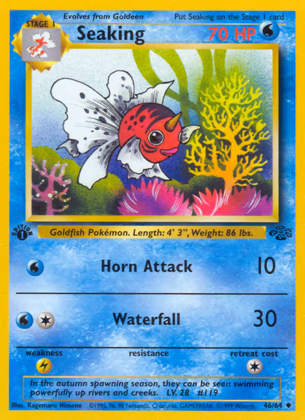 Seaking 46/64 Pokemon card