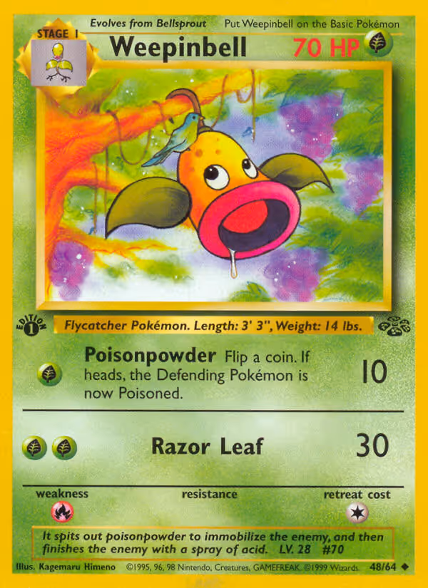 Weepinbell 48/64 Pokemon card