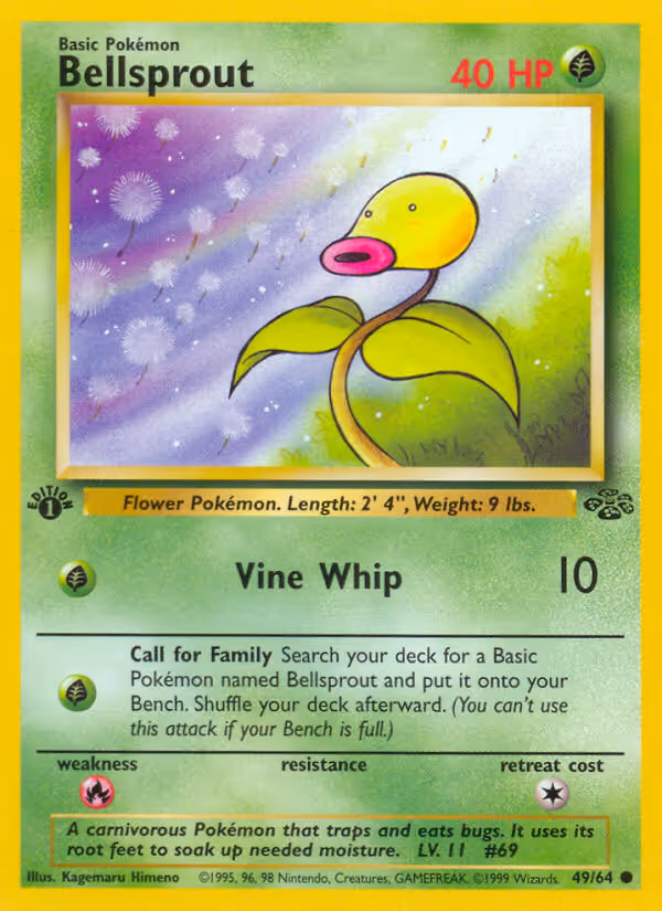 Bellsprout 49/64 Pokemon card