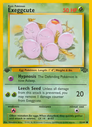 Exeggcute 52/64 Pokemon card