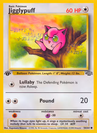 Jigglypuff 54/64 Pokemon card