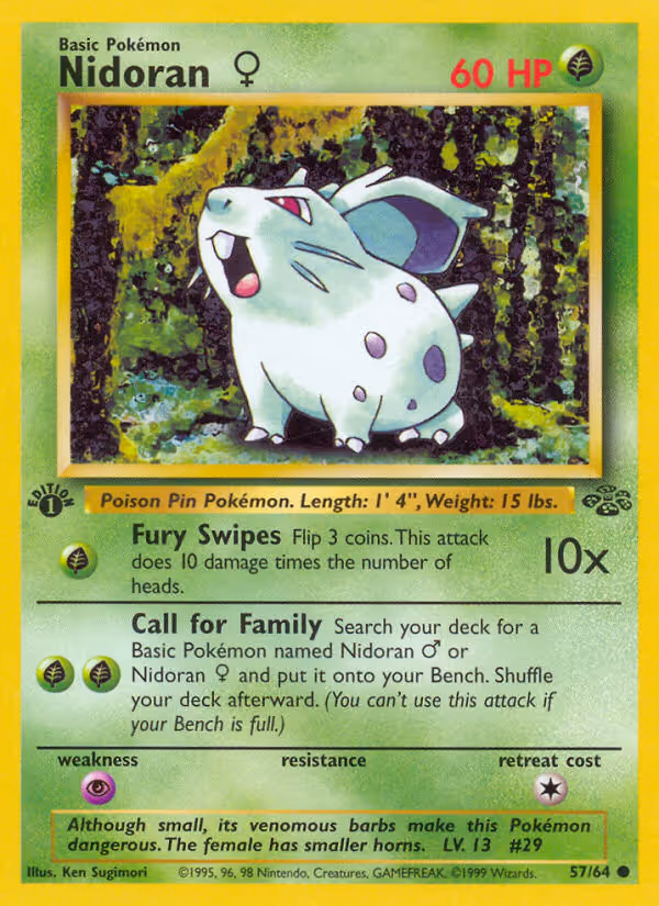 Nidoran♀ 57/64 Pokemon card