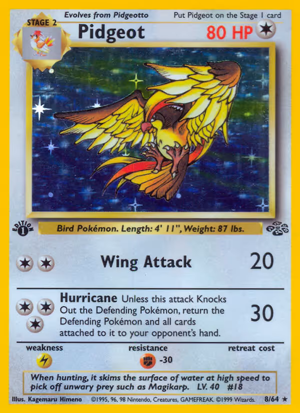 Pidgeot 8/64 Pokemon card