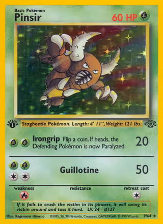 Pinsir 9/64 Pokemon card