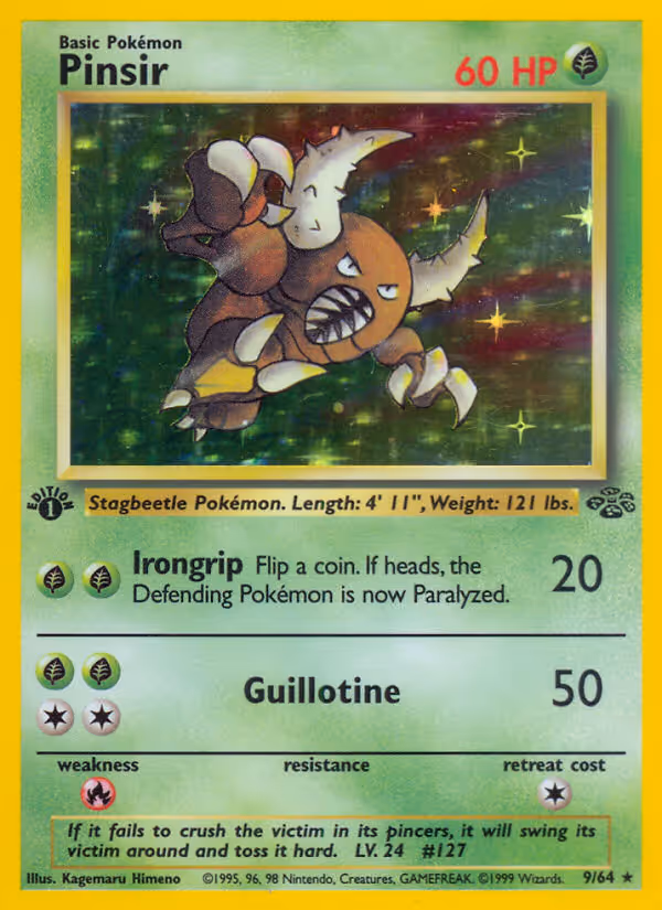Pinsir 9/64 Pokemon card