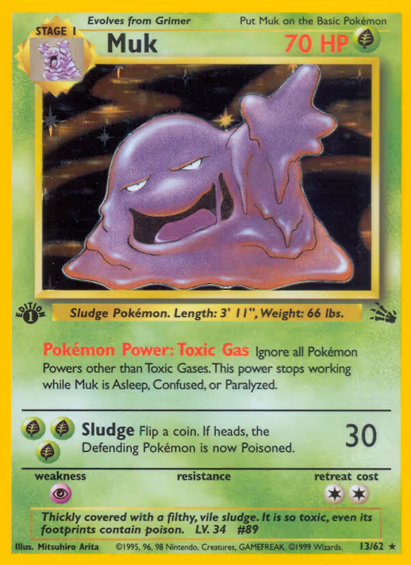 Muk 13/62 Pokemon card