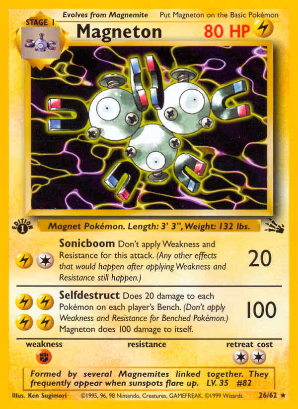 Magneton 26/62 Pokemon card