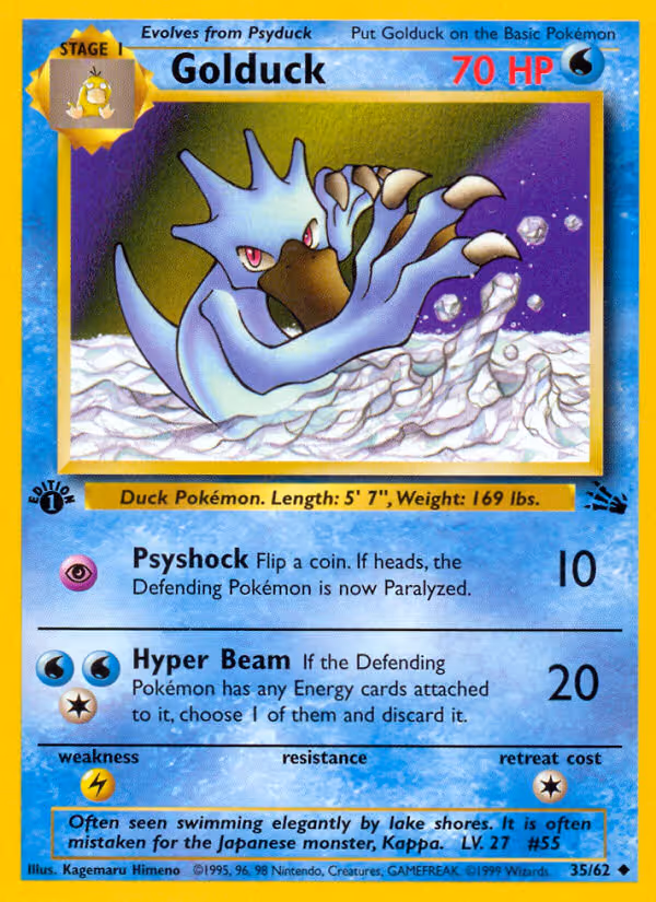 Golduck 35/62 Pokemon card