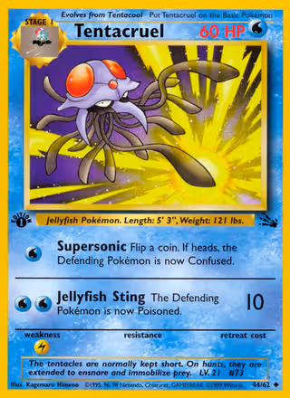 Tentacruel 44/62 Pokemon card