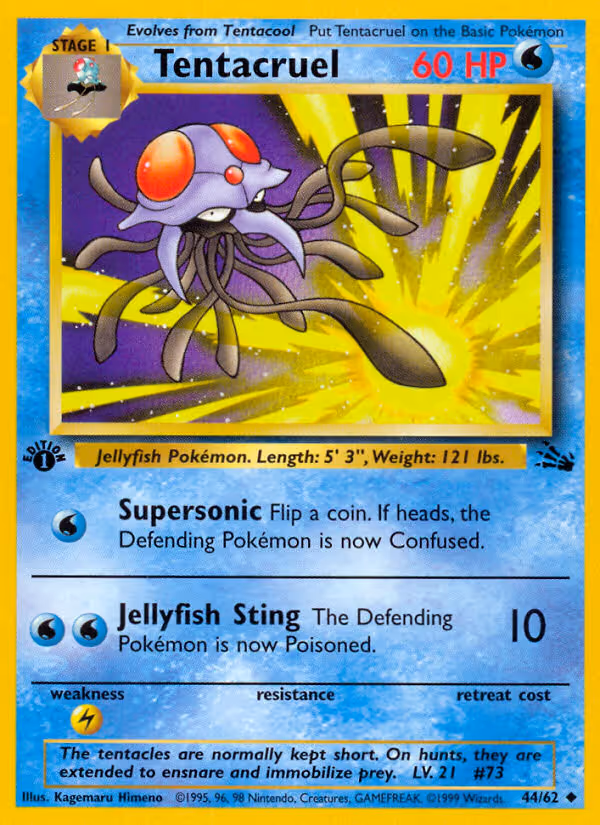 Tentacruel 44/62 Pokemon card