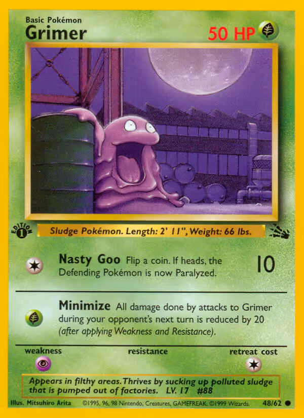 Grimer 48/62 Pokemon card