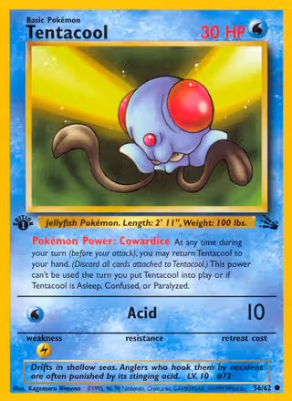 Tentacool 56/62 Pokemon card