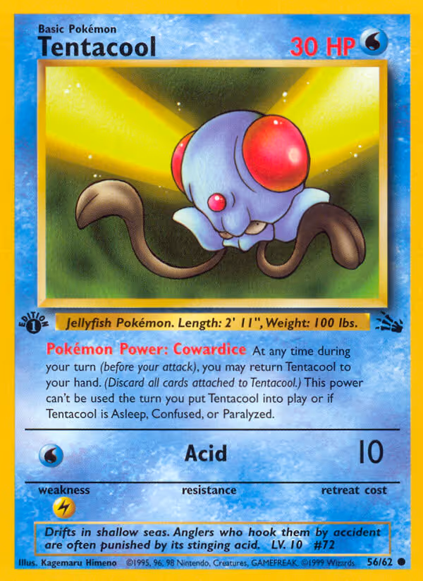 Tentacool 56/62 Pokemon card