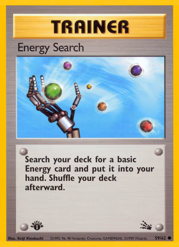 Energy Search 59/62 Pokemon card