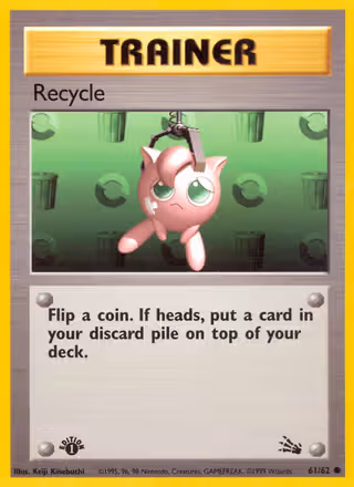 Recycle 61/62 Pokemon card