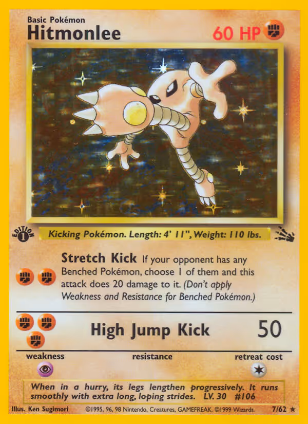 Hitmonlee 7/62 Pokemon card