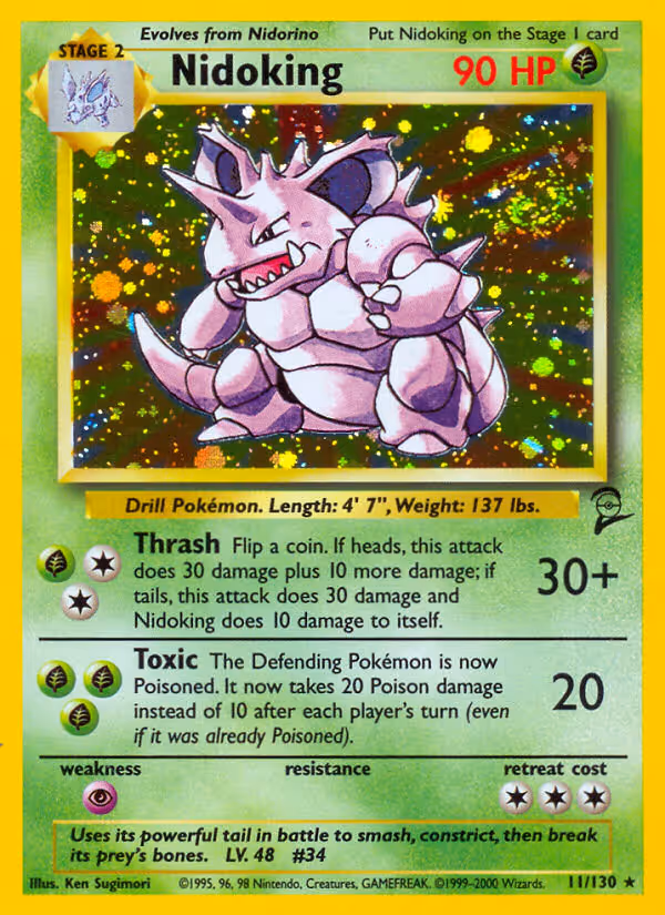 Nidoking 11/130 Pokemon card