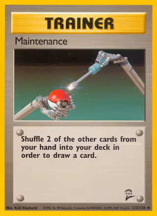 Maintenance 112/130 Pokemon card