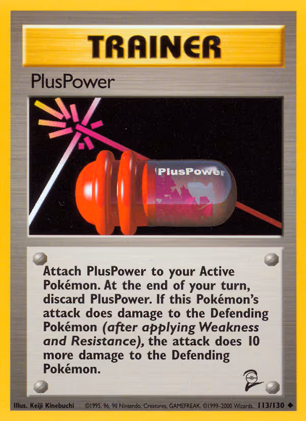 PlusPower 113/130 Pokemon card