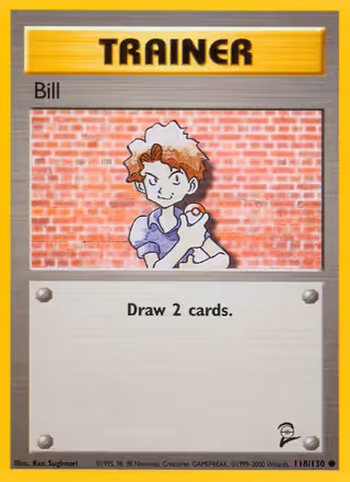 Bill 118/130 Pokemon card