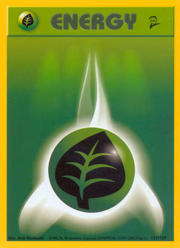 Grass Energy 127/130 Pokemon card