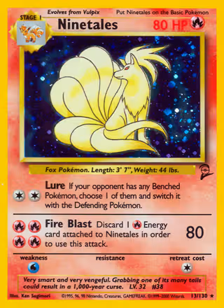 Ninetales 13/130 Pokemon card