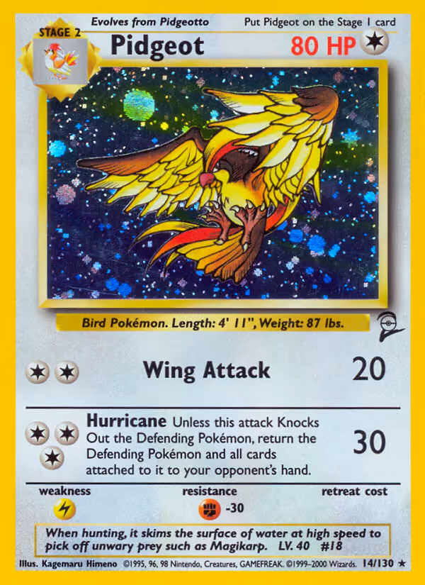 Pidgeot 14/130 Pokemon card