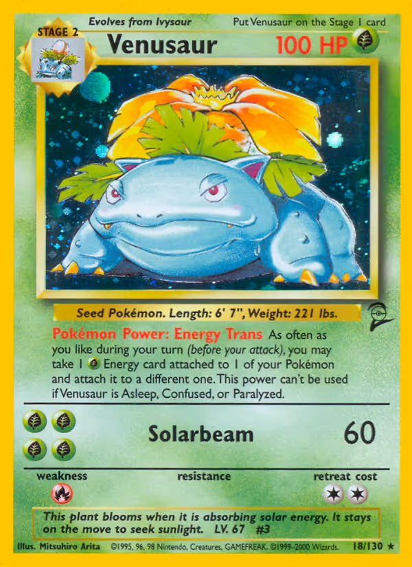 Venusaur 18/130 Pokemon card