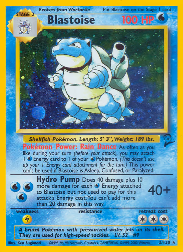 Blastoise 2/130 Pokemon card