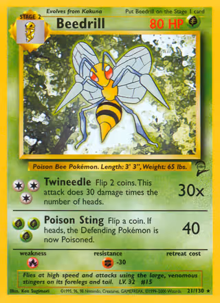Beedrill 21/130 Pokemon card