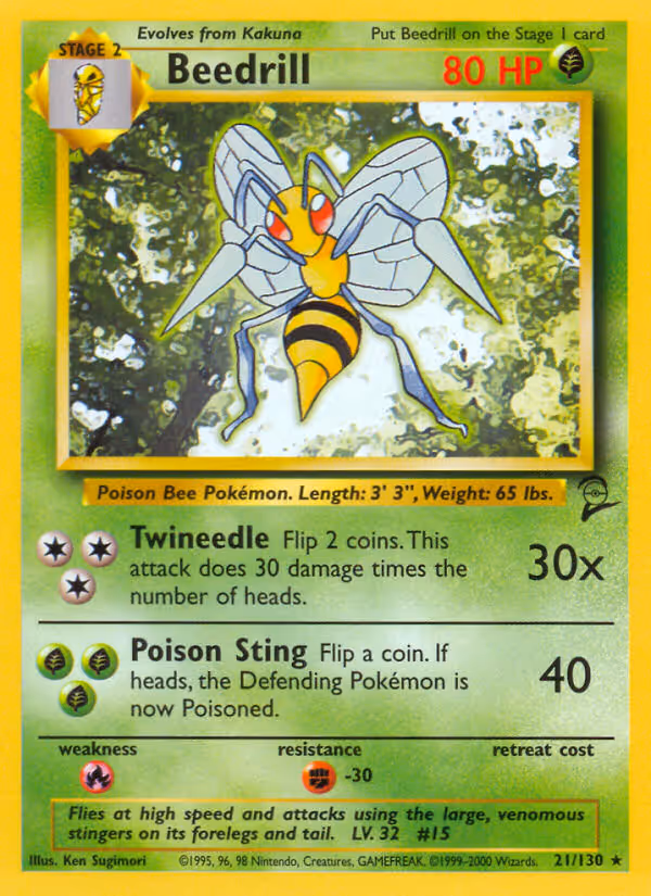 Beedrill 21/130 Pokemon card