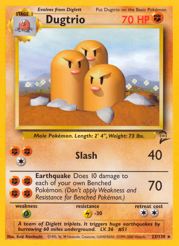 Dugtrio 23/130 Pokemon card