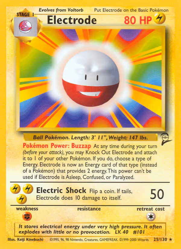 Electrode 25/130 Pokemon card