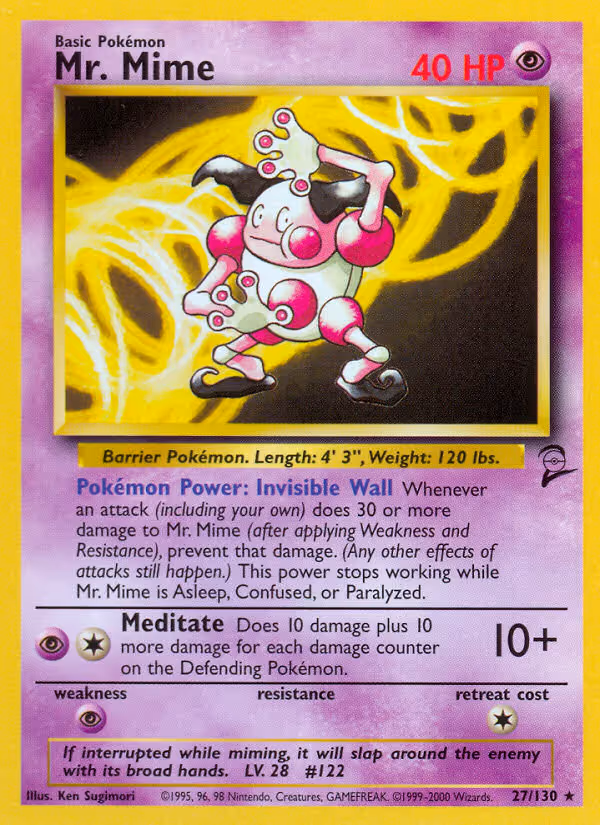 Mr. Mime 27/130 Pokemon card