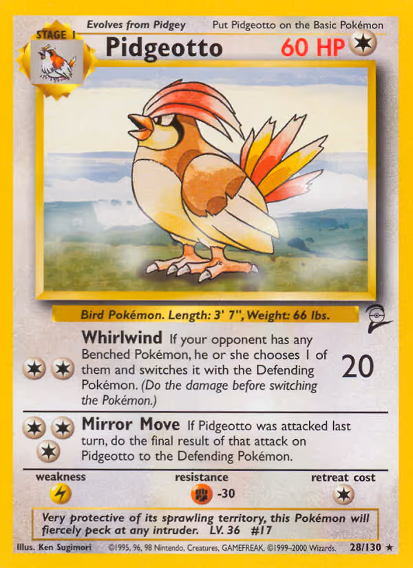Pidgeotto 28/130 Pokemon card