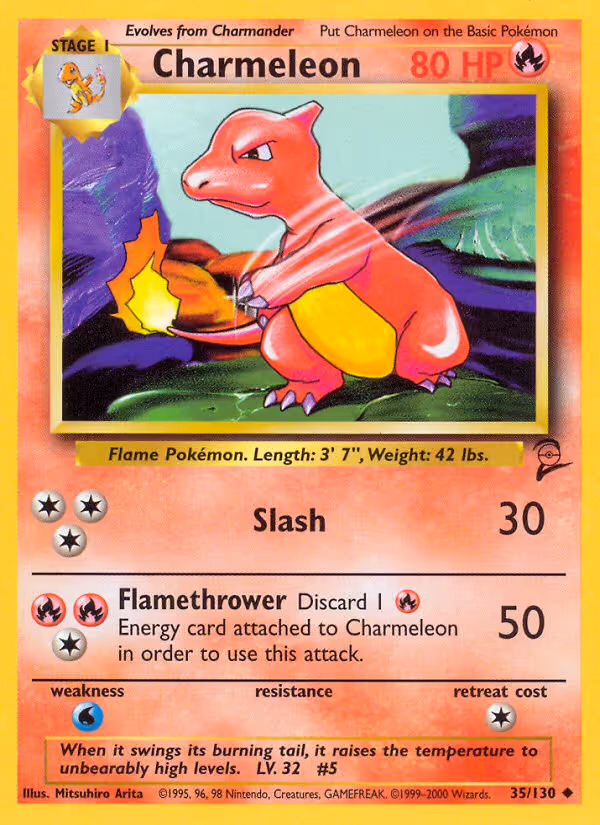 Charmeleon 35/130 Pokemon card