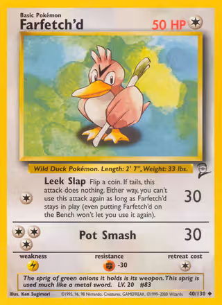 Farfetch'd 40/130 Pokemon card