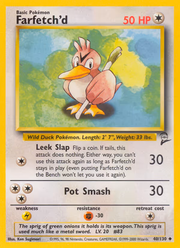 Farfetch'd 40/130 Pokemon card