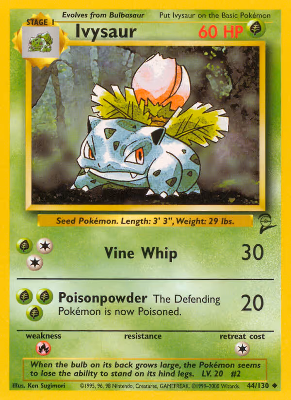 Ivysaur 44/130 Pokemon card