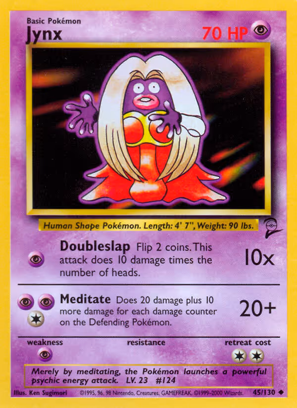 Jynx 45/130 Pokemon card