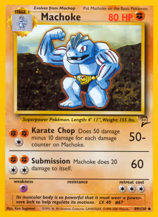 Machoke 49/130 Pokemon card