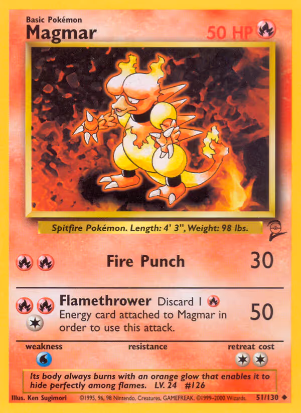 Magmar 51/130 Pokemon card