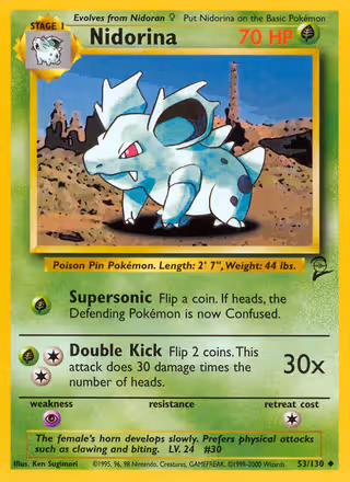 Nidorina 53/130 Pokemon card
