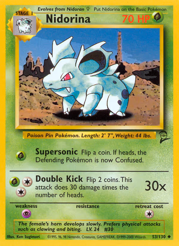 Nidorina 53/130 Pokemon card